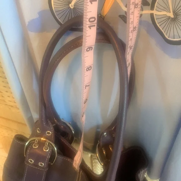 Purple Leather Tignanello Shoulder Bag - Picture 9 of 12